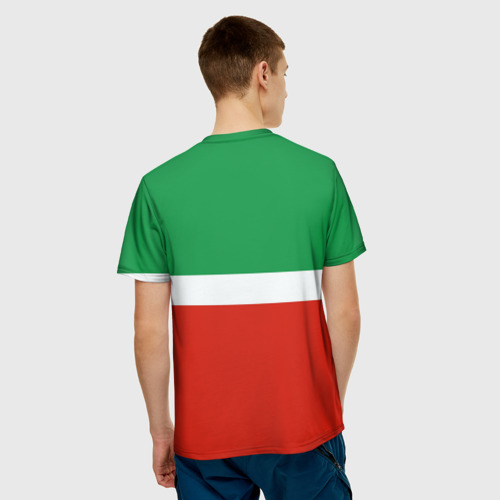 Мужская 3D футболка с принтом Татарстан, вид сзади #2