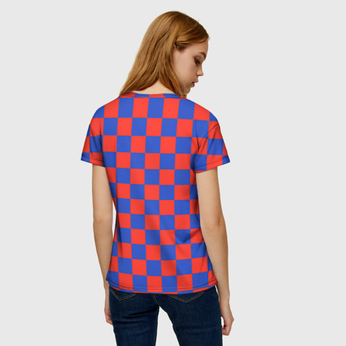 Женская футболка 3D с принтом ЦСКА 1911, вид сзади #2