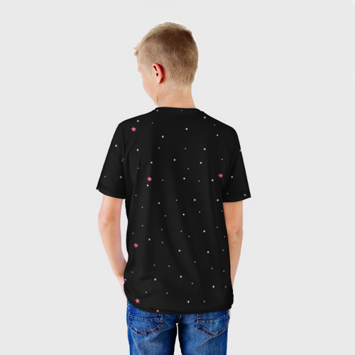 Детская 3D футболка с принтом Космонавт 4, вид сзади #2