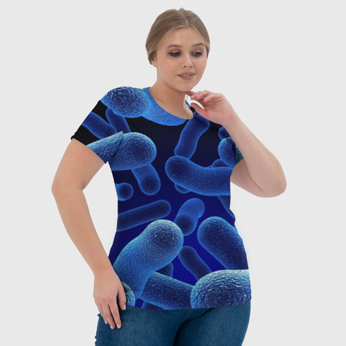Женская футболка 3D с принтом Молекула, фото #4