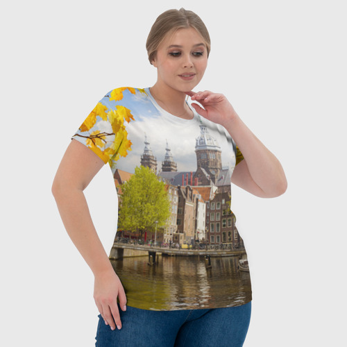 Женская футболка 3D с принтом Amsterdam, фото #4