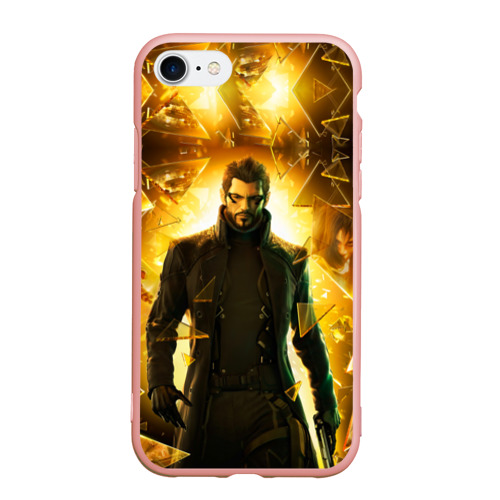 Чехол для iPhone 7/8 матовый с принтом Deus Ex, вид спереди #2