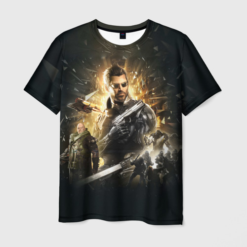 Мужская 3D футболка с принтом Deus Ex: Mankind Divided, вид спереди #2