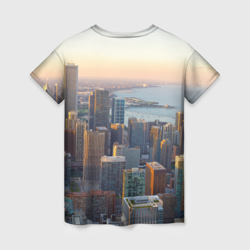 Женская футболка 3D с принтом Нью-Йорк, вид сзади #1