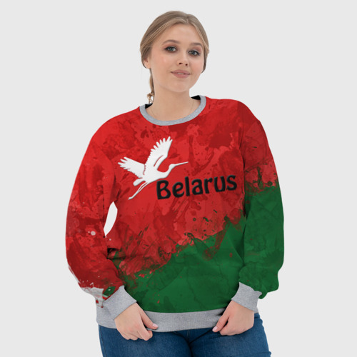 Женский свитшот 3D с принтом Belarus 2, фото #4
