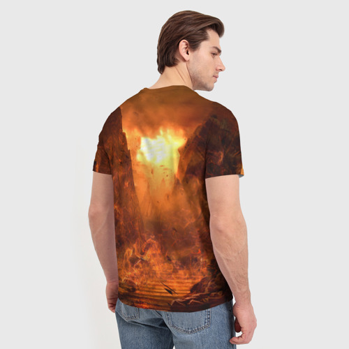 Мужская футболка 3D с принтом Doom 4 Hell Cyberdemon, вид сзади #2