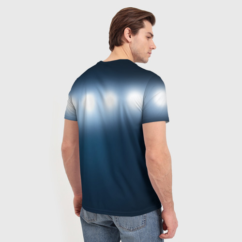 Мужская 3D футболка с принтом Волейбол 4, вид сзади #2