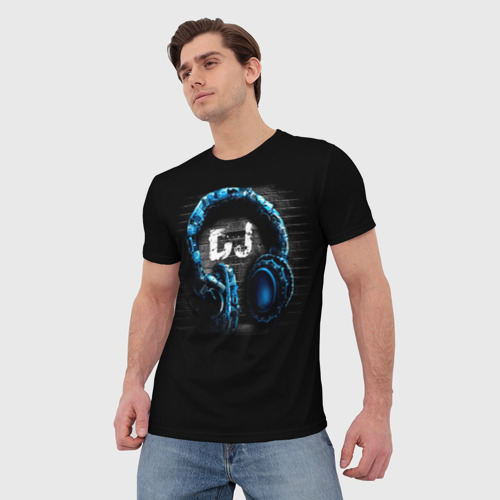 Мужская футболка 3D с принтом DJ, фото на моделе #1