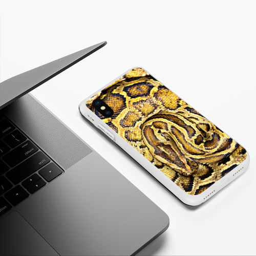 Чехол для iPhone XS Max матовый с принтом Змея, фото #5