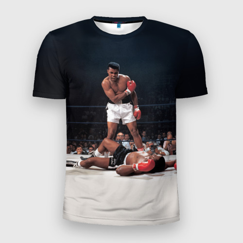 Мужская футболка 3D Slim с принтом Muhammad Ali, вид спереди #2
