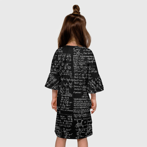 Детское платье 3D с принтом Шпаргалки, вид сзади #2