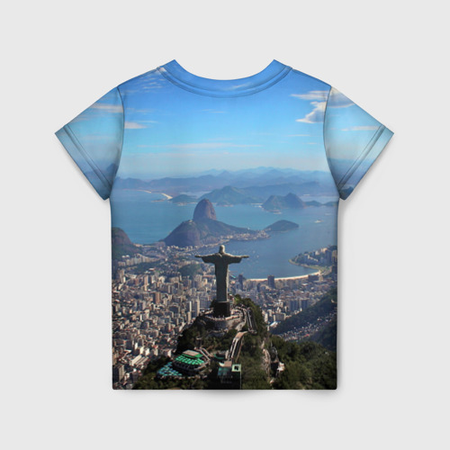 Детская 3D футболка с принтом Рио-де-Жанейро, вид сзади #1