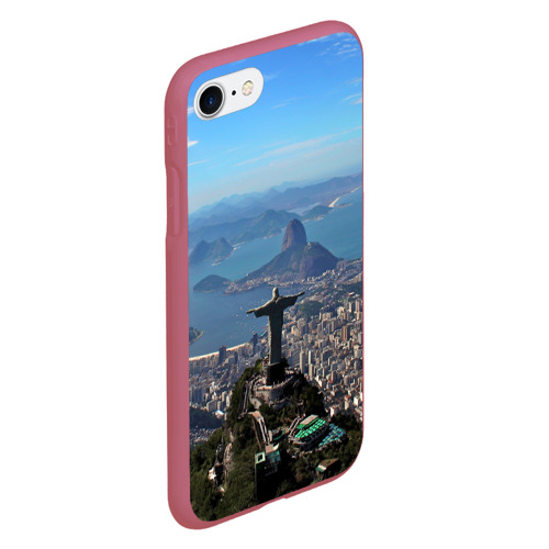 Чехол для iPhone 7/8 матовый с принтом Рио-де-Жанейро, вид сбоку #3