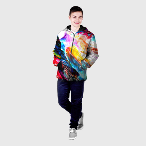 Мужская куртка 3D с принтом Абстракция красок, фото на моделе #1