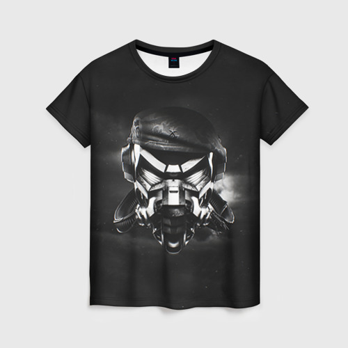 Женская футболка 3D с принтом Пиратская станция 6, вид спереди #2