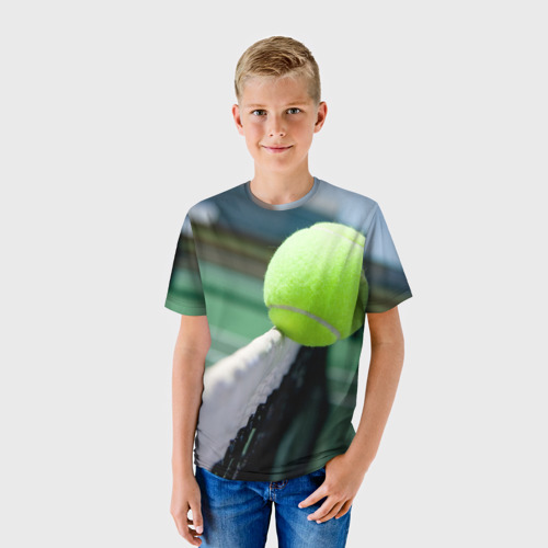 Детская 3D футболка с принтом Теннис, фото на моделе #1