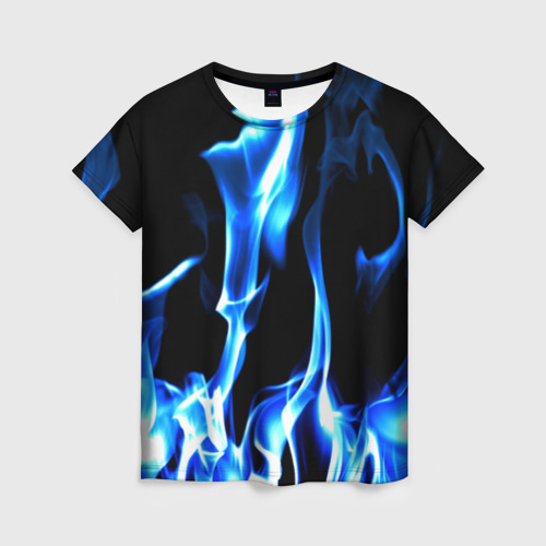 Женская футболка 3D с принтом Огонь, вид спереди #2