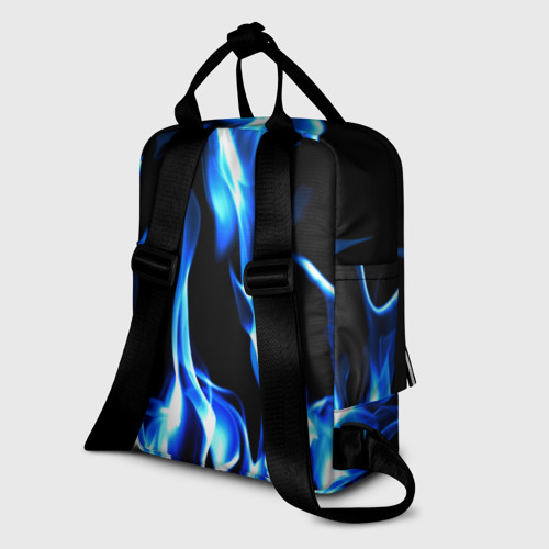 Женский рюкзак 3D с принтом Огонь, вид сзади #1