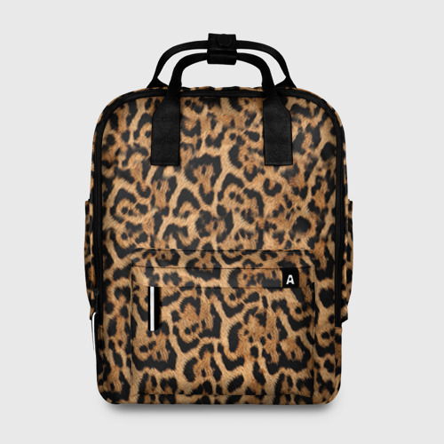Женский рюкзак 3D с принтом Jaguar, вид спереди #2