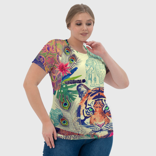 Женская футболка 3D с принтом Индия, фото #4