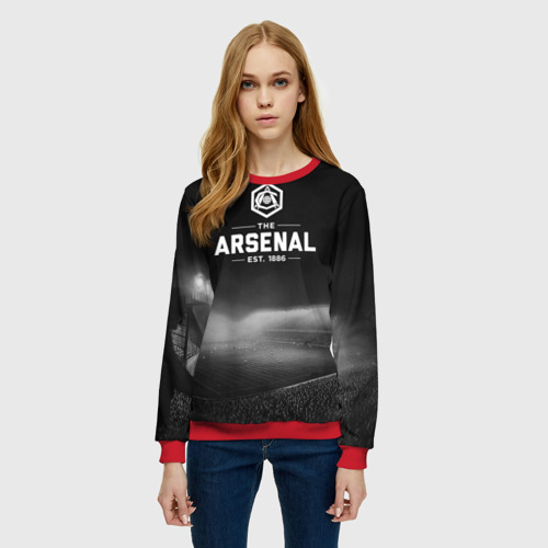 Женский свитшот 3D с принтом Arsenal FC, фото на моделе #1
