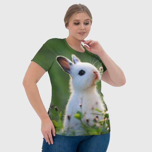 Женская футболка 3D с принтом Кролик, фото #4