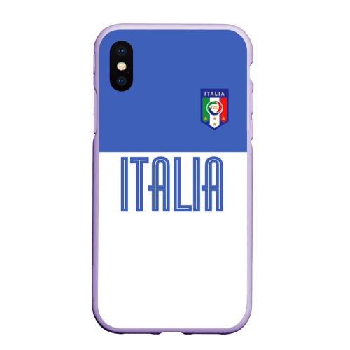Чехол для iPhone XS Max матовый с принтом Сборная Италии по футболу, вид спереди #2