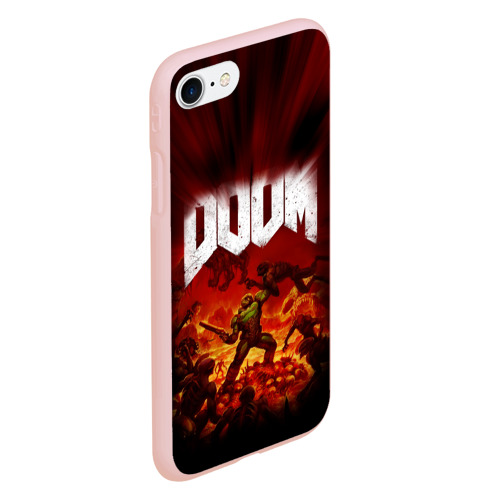 Чехол для iPhone 7/8 матовый с принтом Doom 2016, вид сбоку #3