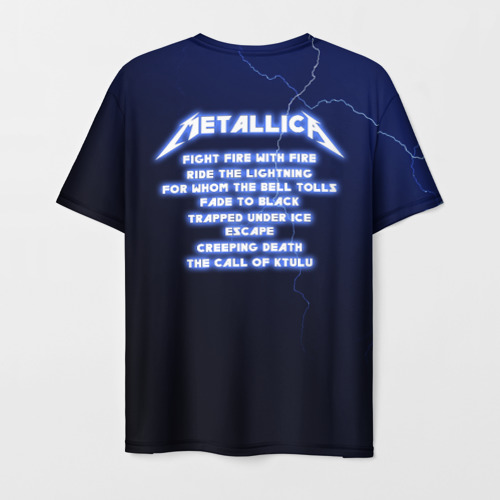 Мужская футболка 3D с принтом Metallica - Ride the Lightning, вид сзади #1