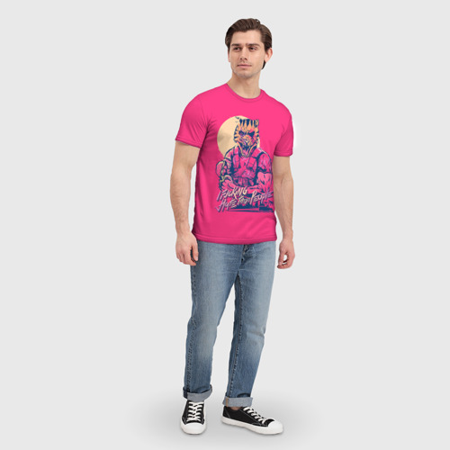 Мужская футболка 3D с принтом Hotline Miami 5, вид сбоку #3