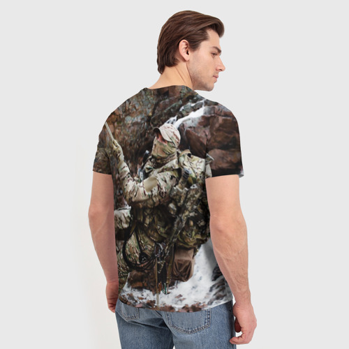 Мужская 3D футболка с принтом Спецназ России, вид сзади #2