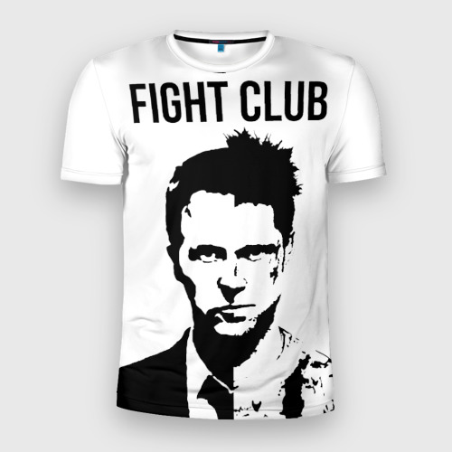 Мужская футболка 3D Slim с принтом The Fight Club, вид спереди #2