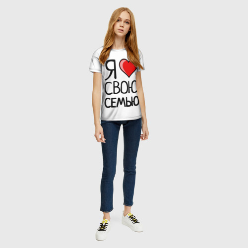 Женская футболка 3D с принтом Family Look, вид сбоку #3
