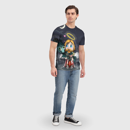 Мужская футболка 3D с принтом Omniknight and PA, вид сбоку #3