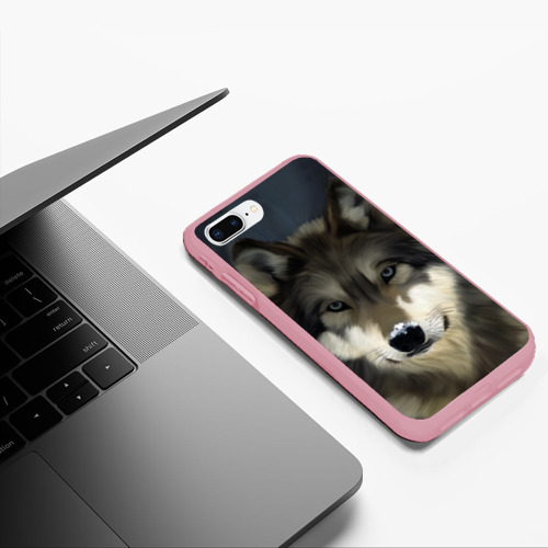 Чехол для iPhone 7Plus/8 Plus матовый с принтом Картина волк, фото #5