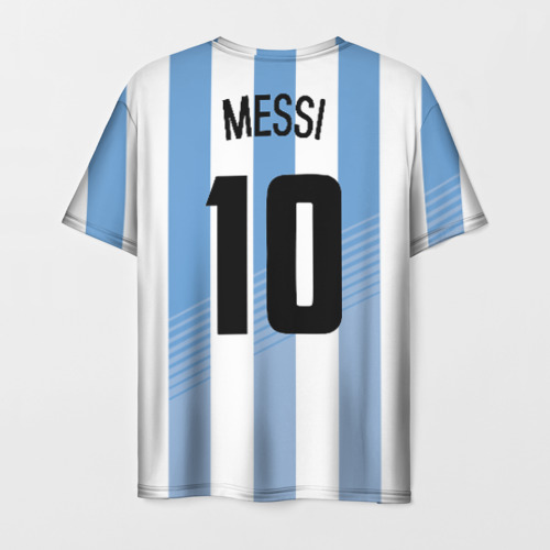 Мужская 3D футболка с принтом Месси (сборная Аргентины), вид сзади #1