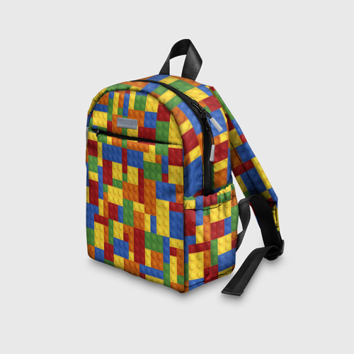 Детский рюкзак 3D с принтом Конструктор Лего, вид сбоку #3