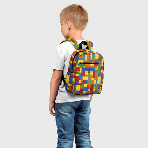 Детский рюкзак 3D с принтом Конструктор Лего, фото на моделе #1