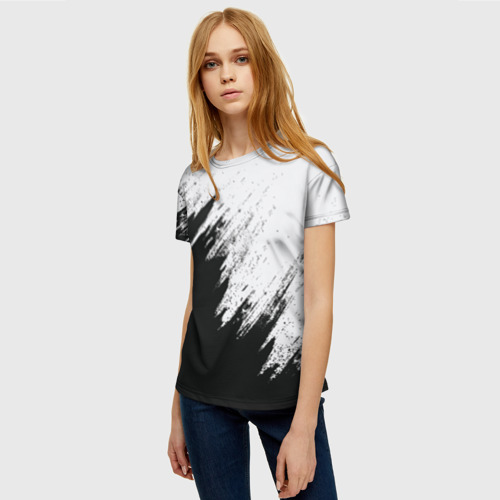 Женская футболка 3D с принтом Краска и ничего лишнего, фото на моделе #1