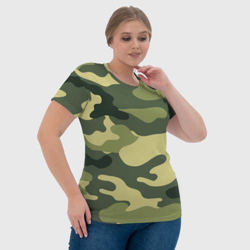 Женская футболка 3D с принтом Камуфляж, фото #4