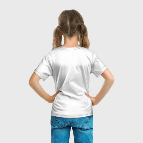 Детская футболка 3D с принтом Ежик 3, вид сзади #2