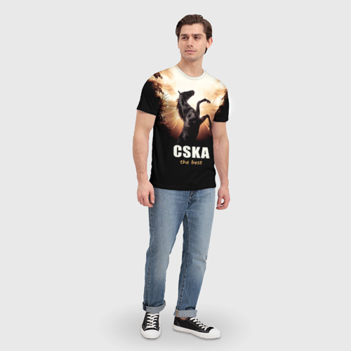 Мужская футболка 3D с принтом CSKA the best, вид сбоку #3