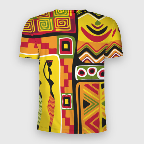 Мужская футболка 3D Slim с принтом АФРИКА | AFRICA, вид сзади #1