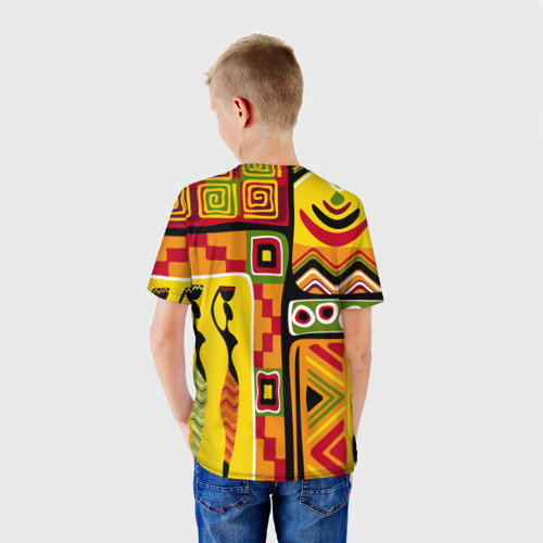 Детская футболка 3D с принтом Африка Africa, вид сзади #2