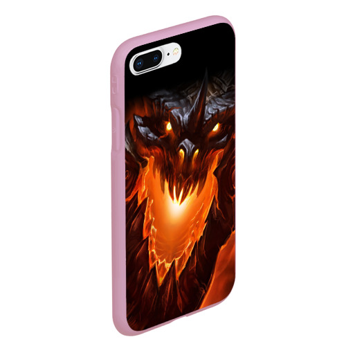 Чехол для iPhone 7Plus/8 Plus матовый с принтом Огнедышащий дракон, вид сбоку #3