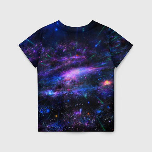 Детская футболка 3D с принтом Вселенная, вид сзади #1
