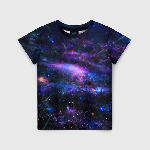 Детская футболка 3D с принтом Вселенная, вид спереди #2