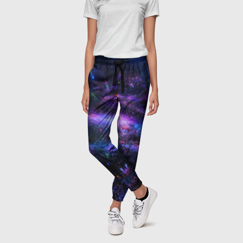 Женские брюки 3D с принтом Вселенная, фото на моделе #1