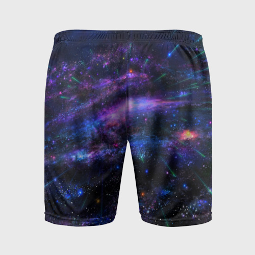 Мужские шорты спортивные с принтом Вселенная, вид сзади #1