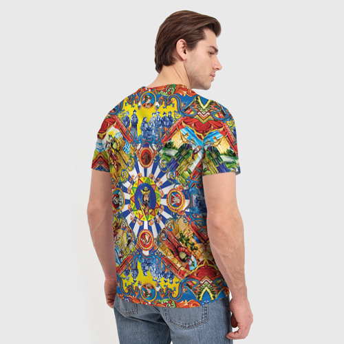 Мужская футболка 3D с принтом Сицилия, вид сзади #2